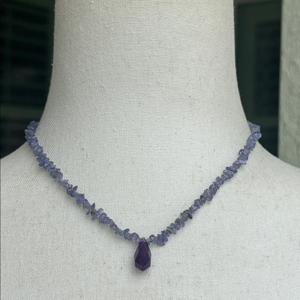 Vintage signed Suzanne Kalan 925 amethyst necklace